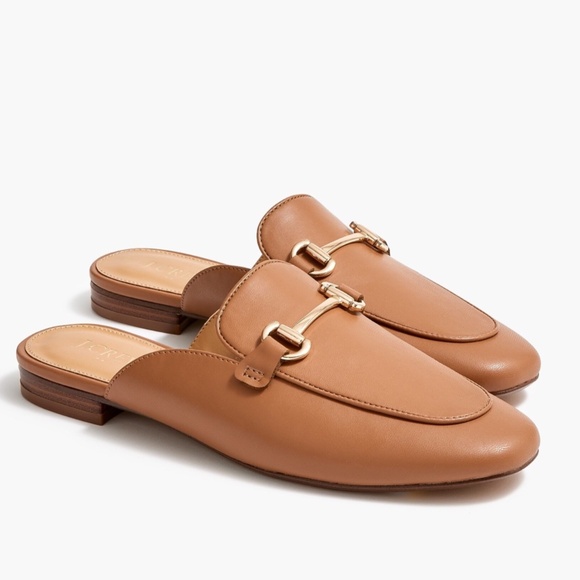 New JCREW Size 7.5 Slip on Mules in Cedar Wood $118 CE500 - Picture 1 of 6